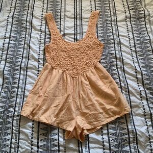 Free People | Peach Sleeveless Romper Size Small